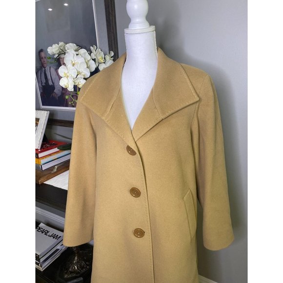 Cinzia Rocca Icons Wool Cashmere Coat Camel 8 - Picture 6 of 12
